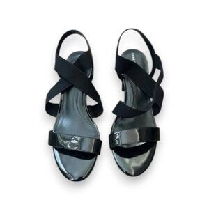 Anne Klein Black Strappy Wedding Guest Heels